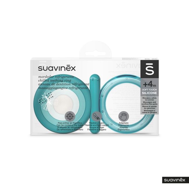 Inel de dentiție cu apă Fluture, albastru, Suavinex JEM8426420079532
