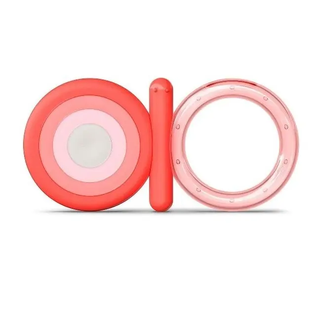 Inel de dentiție cu apă Fluture, roz, Suavinex JEM8426420079525