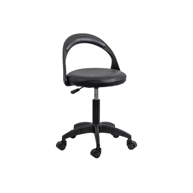 Scaun laborator off1020, rotativ, baza polipropilena, piele ecologica, inaltime ajustabila, 100 kg drm10361