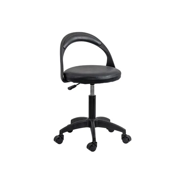 Scaun laborator off1020, rotativ, baza polipropilena, piele ecologica, inaltime ajustabila, 100 kg drm10361