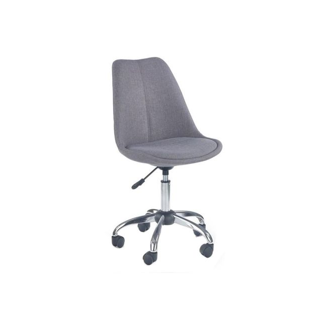 Set birou cu usa si sertar hm elmo, pal melaminat, 120x55x78 cm, stejar/antracit si scaun copii hm coco 4, ergonomic, stofa, inaltime ajustabila, 80 kg, gri deschis drm10348