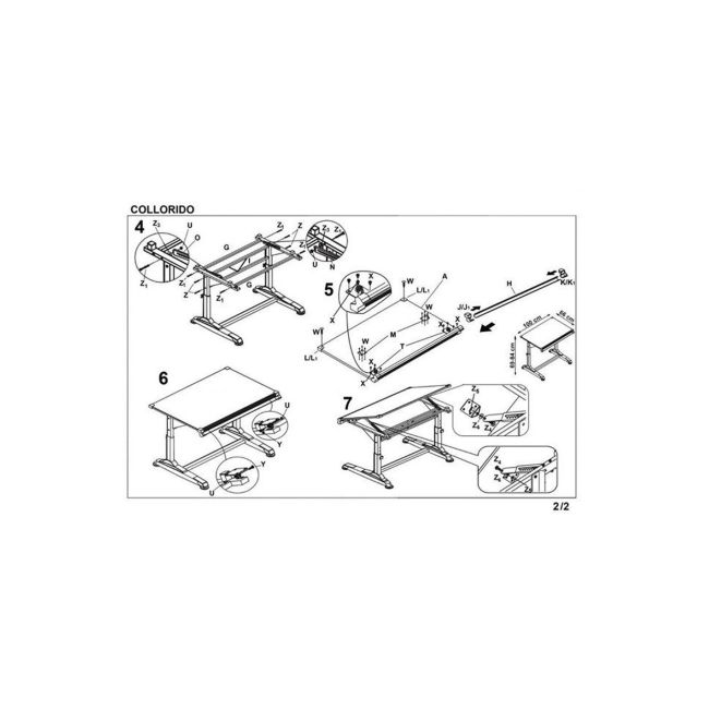 Set birou ergonomic hm collorido, inaltime reglabila, unghi inclinare ajustabil, mdf, alb si scaun birou hm gonzo 2, piele ecologica, mecanism de balans, 90 kg, roz drm10345