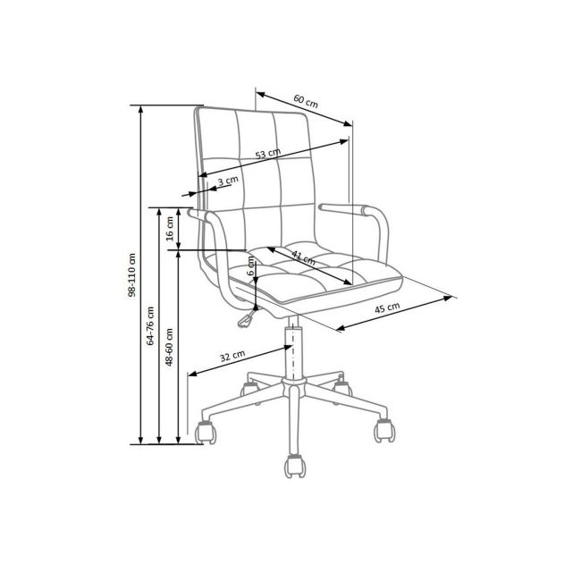 Set birou ergonomic hm collorido, inaltime reglabila, unghi inclinare ajustabil, mdf, alb si scaun birou hm gonzo 2, piele ecologica, mecanism de balans, 90 kg, roz drm10345