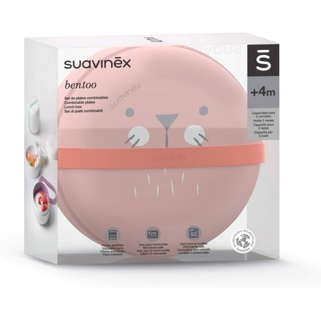 Set boluri pentru prânz roz Hygge Suavinex +4 luni JEM8426420069779