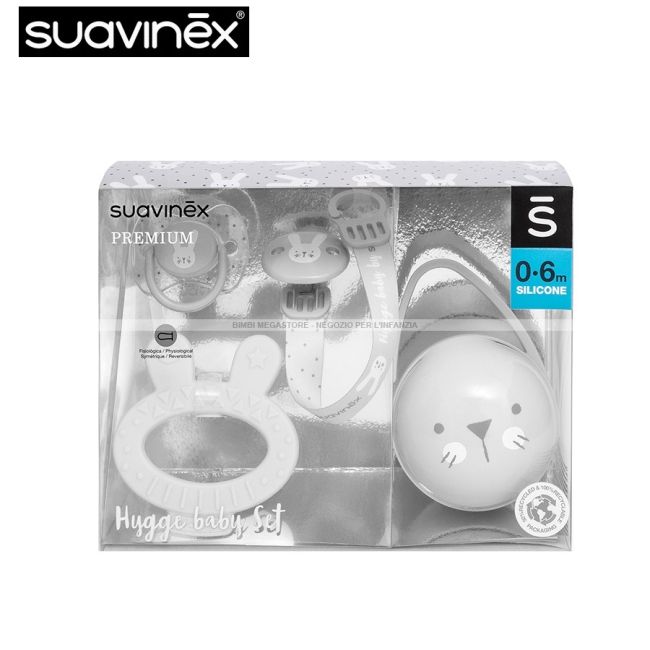 Set cadou 4 articole, iepuras gri, Hygge Suavinex JEM8426420068635