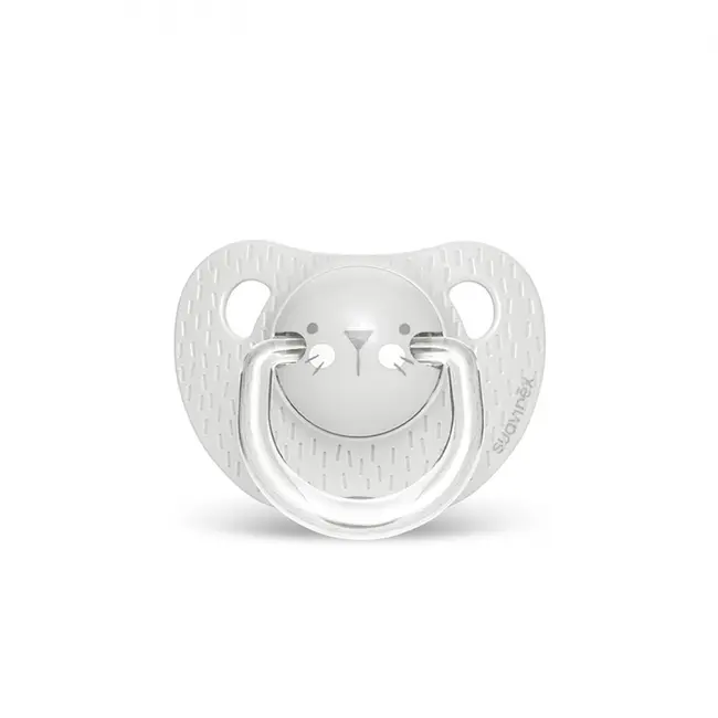 Suzetă anatomică +18 luni, pisică gri Hygge Suavinex JEM8426420068116