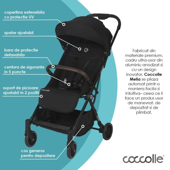 Carucior sport autofold coccolle melia diamond black smb323032760