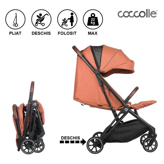 Carucior sport cu pliere automata coccolle beyla coral smb323031642