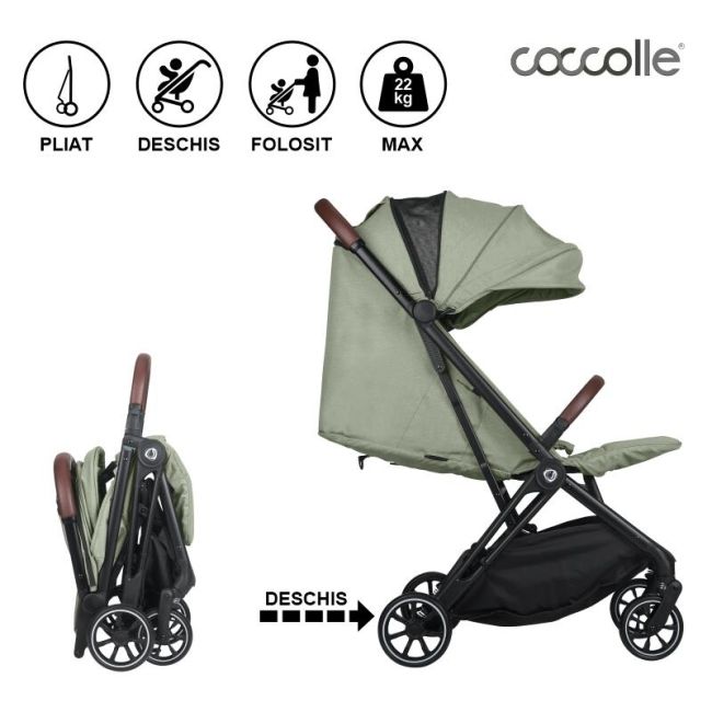 Carucior sport cu pliere automata coccolle beyla greenstone smb323031671