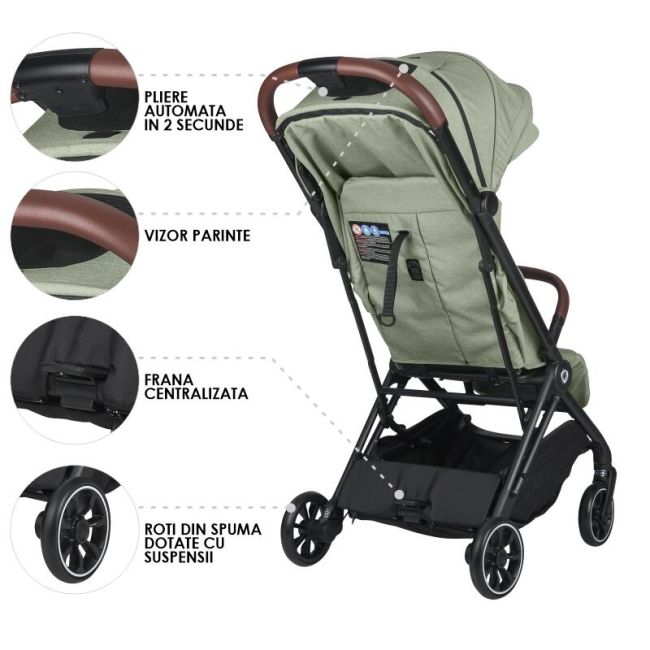 Carucior sport cu pliere automata coccolle beyla greenstone smb323031671
