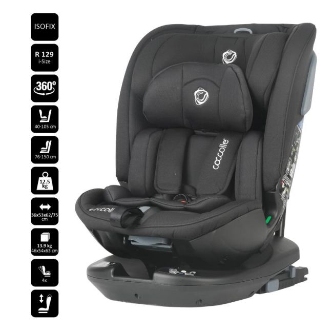 Scaun auto rotativ isize coccolle velsa jet black smb323085260