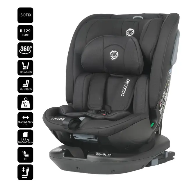Scaun auto rotativ isize coccolle velsa jet black smb323085260