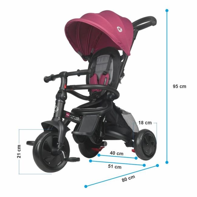 Tricicleta multifunctionala coccolle alegra magenta smb323011250