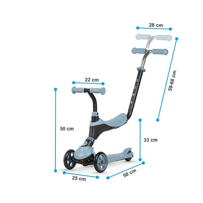 Trotineta 5in1 qplay sema albastru smb322qpsema30