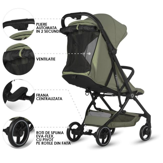 Carucior cu pliere automata coccolle sierra sage green smb324032180