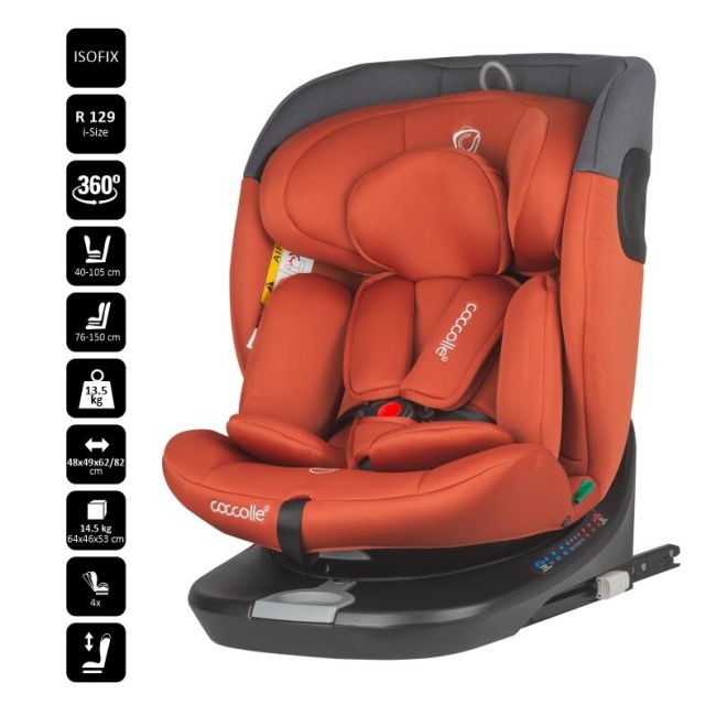 Scaun auto isize 40-150 cm coccolle  atira cinnamon brown smb324085745