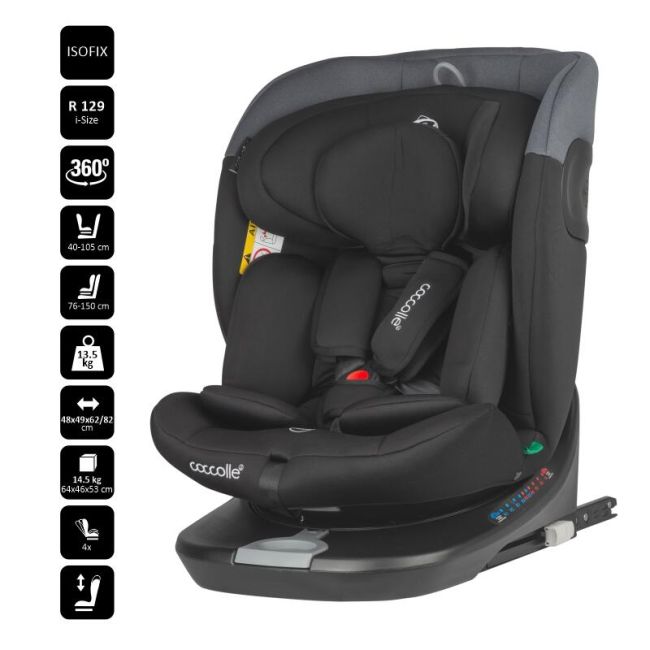 Scaun auto isize 40-150 cm coccolle  atira diamond black smb324085760
