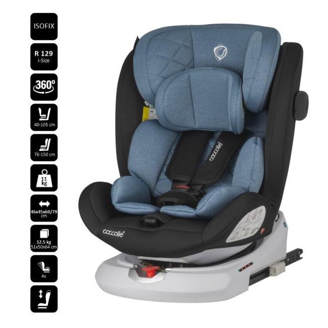 Scaun auto isize 40-150 cm coccolle lyra celestial blue smb324086530