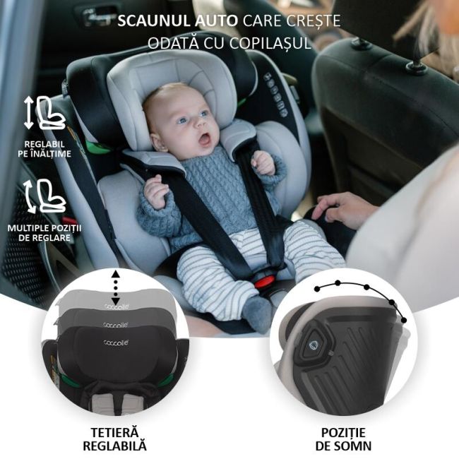 Scaun auto isize 40-150 cm coccolle mago jet black smb324084860