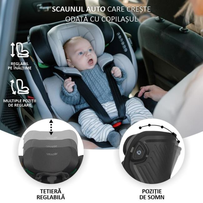 Scaun auto isize 40-150 cm coccolle mago neutral grey smb324084862