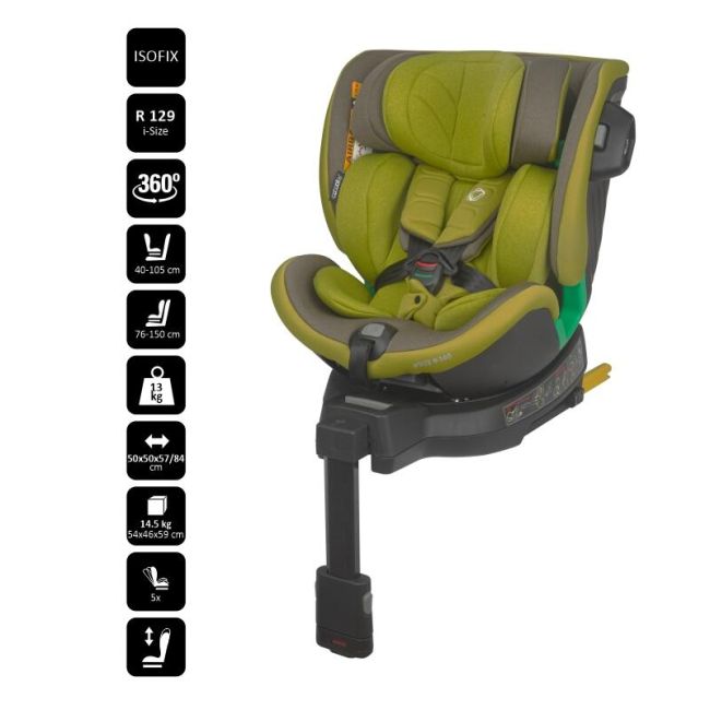 Scaun auto isize 40-150 cm coccolle mago olive khaki smb324084881