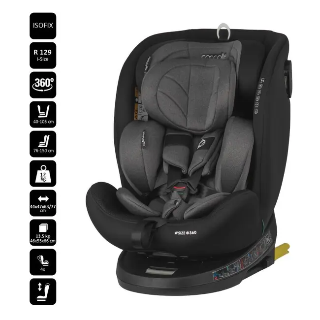 Scaun auto isize 40-150 cm coccolle nova diamond black smb324085060