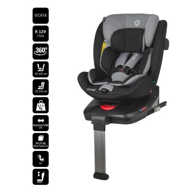 Scaun auto isize 40-150 cm coccolle vigo diamond black smb324085664