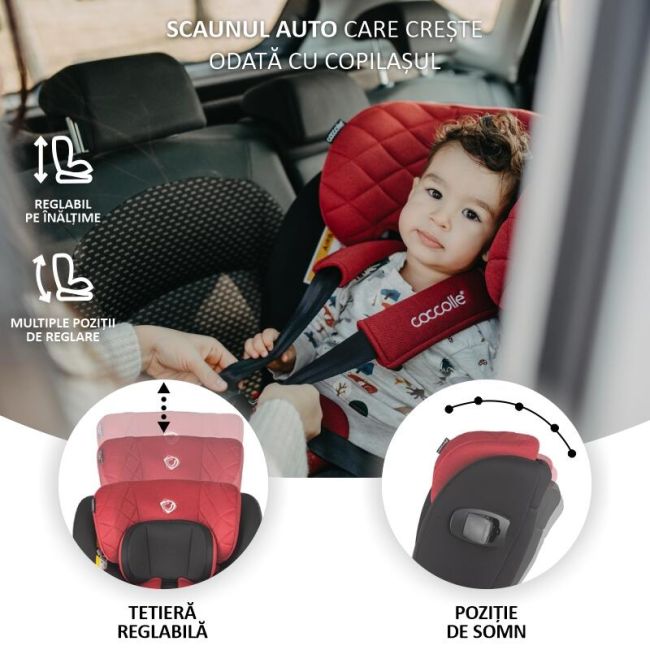 Scaun auto isize 40-150 cm coccolle vigo poppy red smb324085620