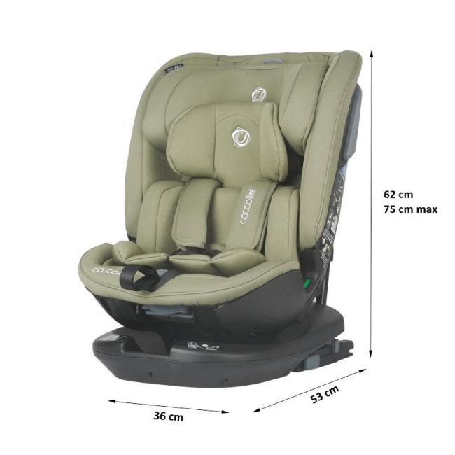 Scaun auto rotativ isize coccolle velsa moss green smb323085281