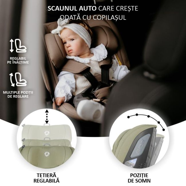 Scaun auto rotativ isize coccolle velsa moss green smb323085281