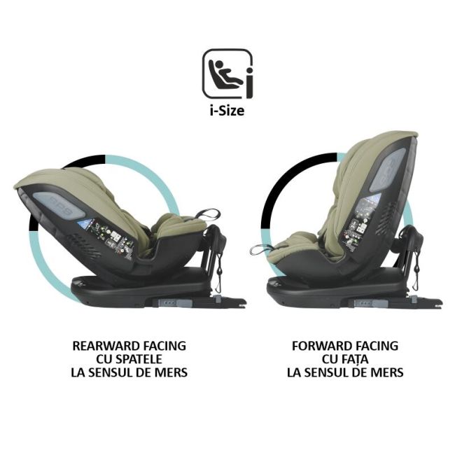 Scaun auto rotativ isize coccolle velsa moss green smb323085281