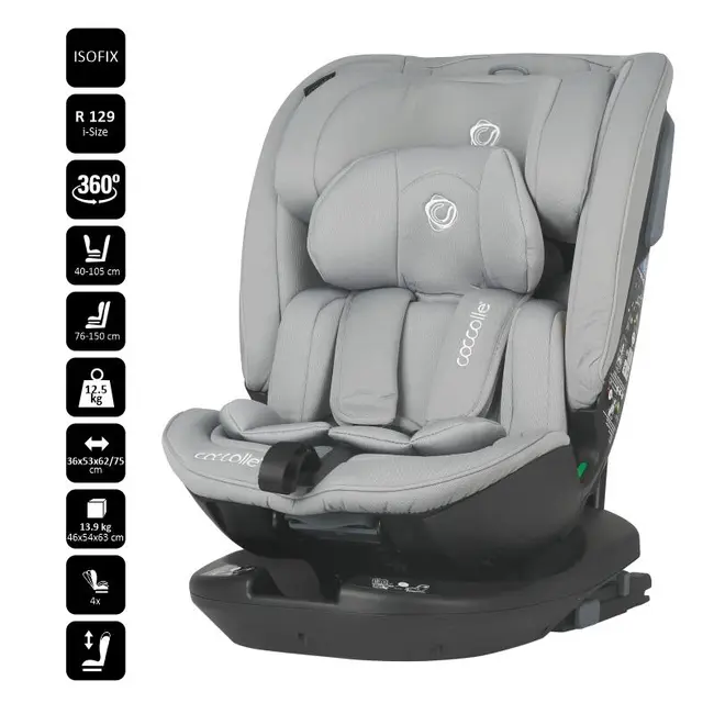 Scaun auto rotativ isize coccolle velsa neutral grey smb323085271