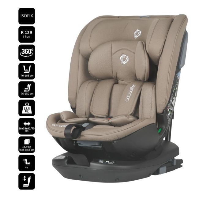 Scaun auto rotativ isize coccolle velsa taupe brown smb323085243