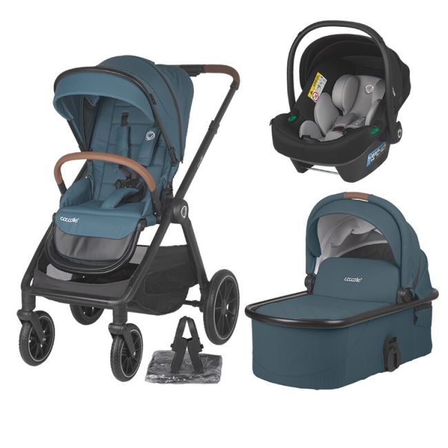 Sistem modular 3in1 coccolle aspen ocean blue + scoica auto coccolle knox greystone smb324062332423080371