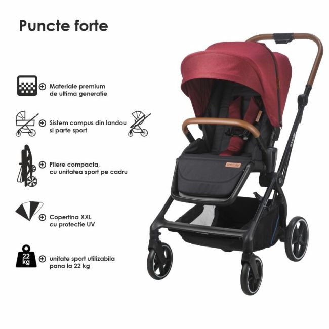 Sistem modular 3in1 coccolle saliara cabernet + scoica coccolle knox anthracite smb322065221324080364
