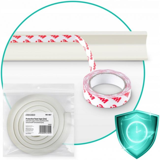Banda de protectie din spuma 2 m ricokids 798700 - alb edeedi798700