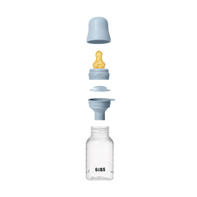Bibs - set complet biberon anticolici, 150 ml, latex, baby blue bbb5016231