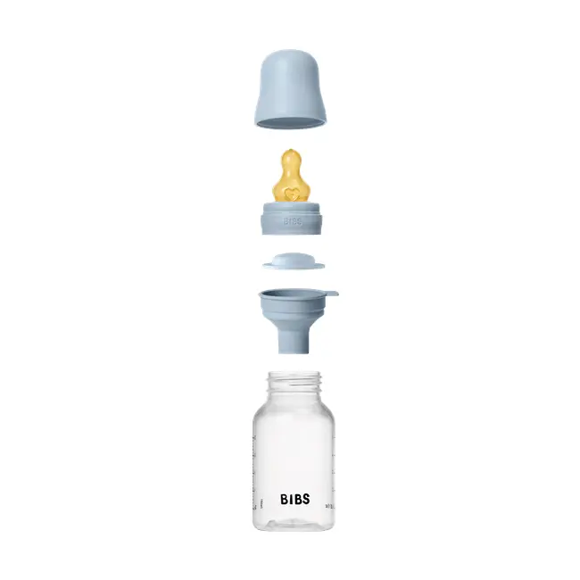 Bibs - set complet biberon anticolici, 150 ml, latex, baby blue bbb5016231