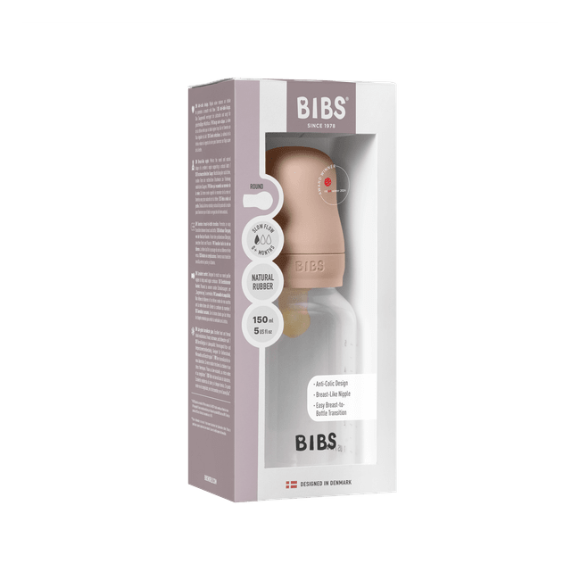 Bibs - set complet biberon anticolici, 150 ml, latex, blush bbb5016244