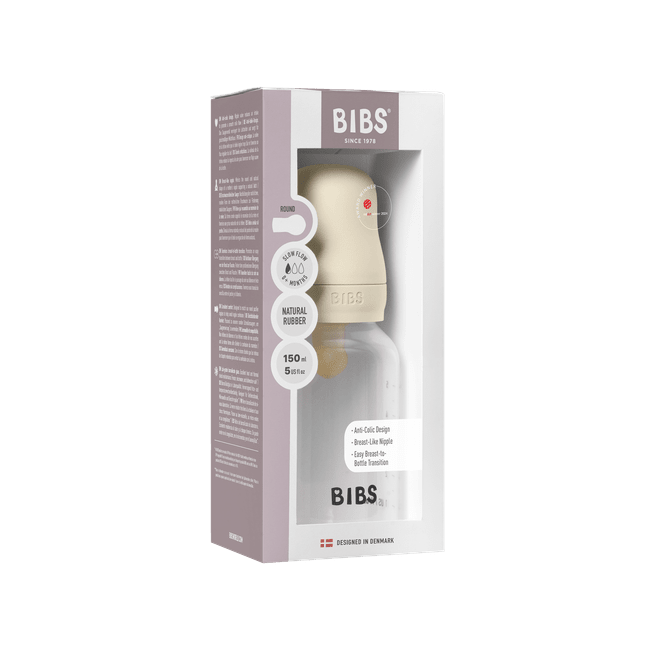 Bibs - set complet biberon anticolici, 150 ml, latex, ivory bbb5016216