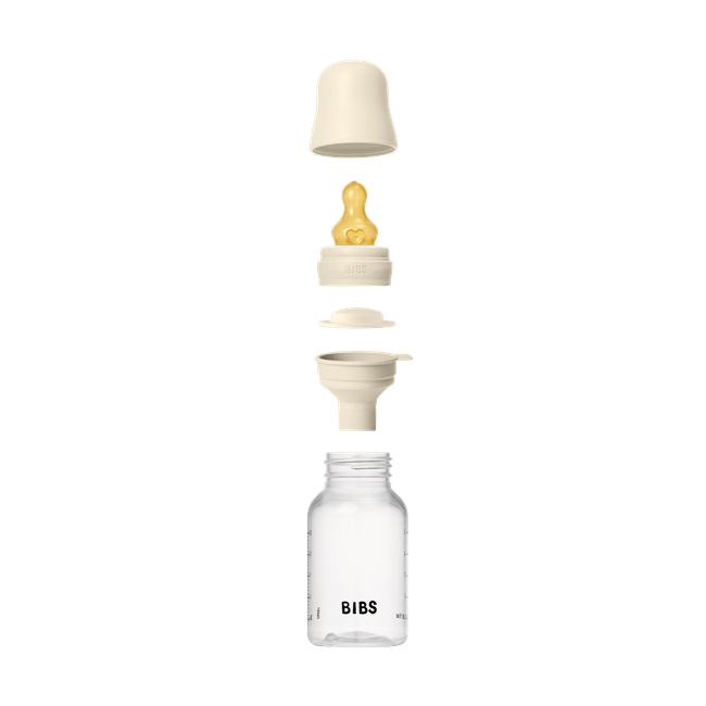 Bibs - set complet biberon anticolici, 150 ml, latex, ivory bbb5016216