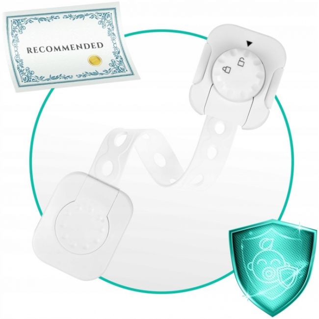 Incuietori de siguranta pentru usi si sertare, 6 bucati, ricokids 798200 - alb edeedi798200