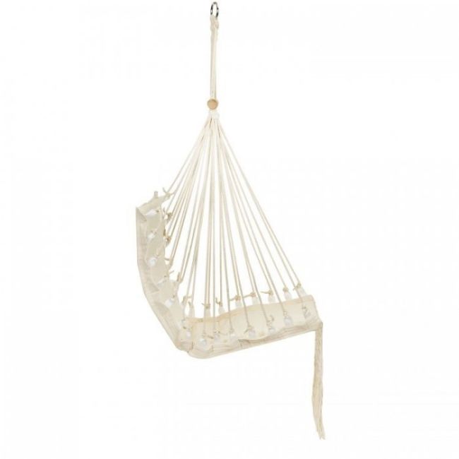 Leagan suspendat pentru interior/exterior, cu spatar, cuib de barza, 120 kg, gw-923, alb edeedigw-923white