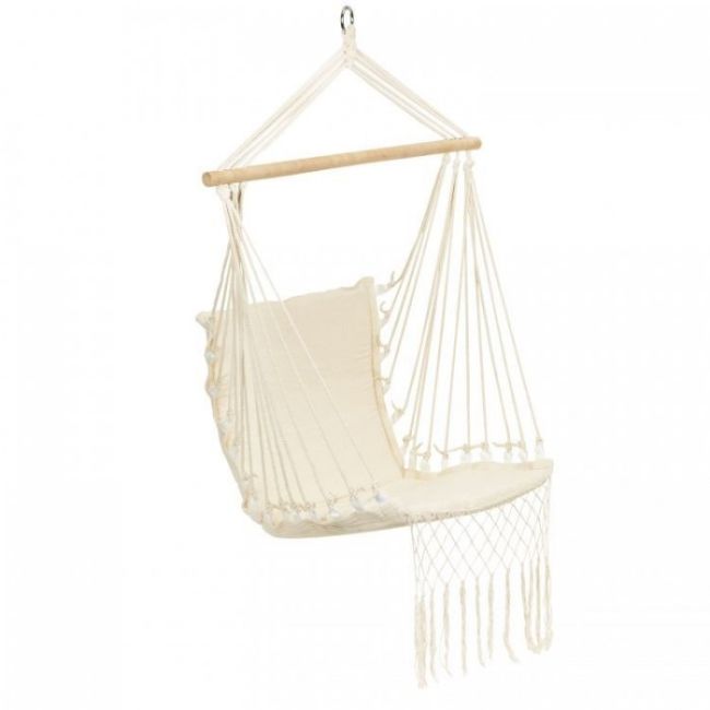 Leagan suspendat pentru interior/exterior, cu spatar, cuib de barza, 120 kg, gw-923, alb edeedigw-923white