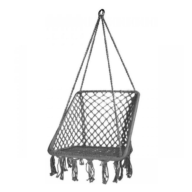 Leagan suspendat pentru interior/exterior, cu spatar, cuib de barza, gri, gw911 edeedigw-911grey