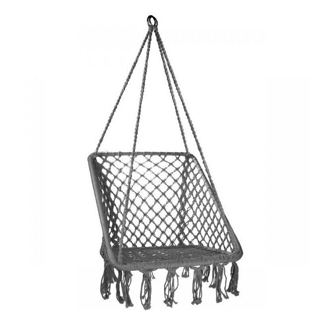 Leagan suspendat pentru interior/exterior, cu spatar, cuib de barza, gri, gw911 edeedigw-911grey
