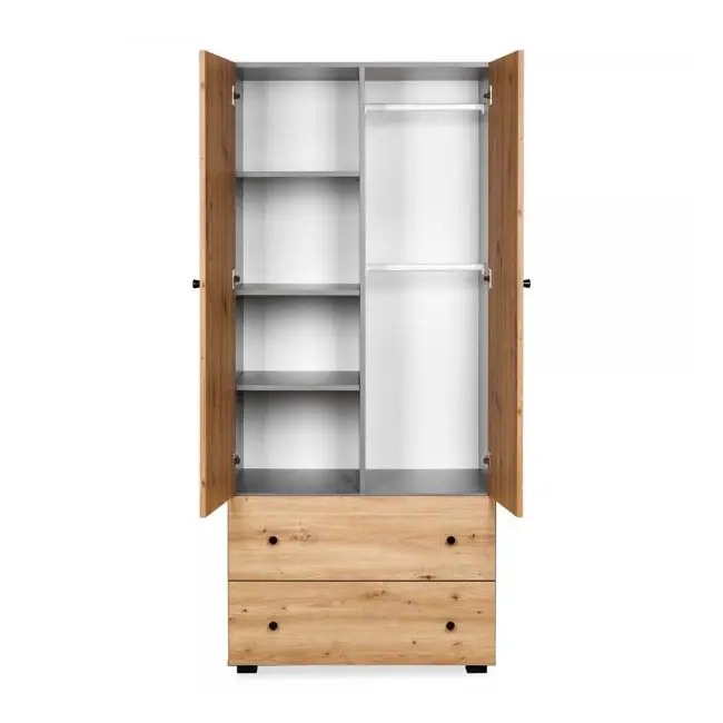Mobilier Camera copii Si Bebelusi KLUPS PAULINE Grafit-Stejar MYK00087087
