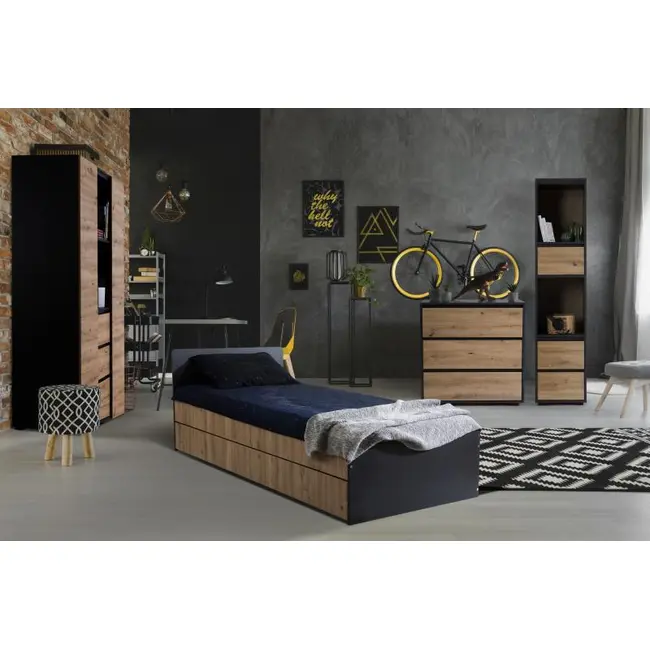 Mobilier Camera copii Tineret KLUPS DALIA Antracit-Stejar MYK00087086