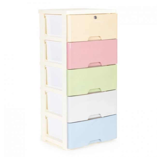 Raft cu 5 compartimente pentru depozitarea diverselor obiecte modernhome 04a - multicolor edeedipjjcbs0022-05a