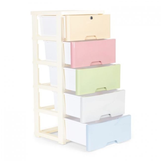Raft cu 5 compartimente pentru depozitarea diverselor obiecte modernhome 04a - multicolor edeedipjjcbs0022-05a